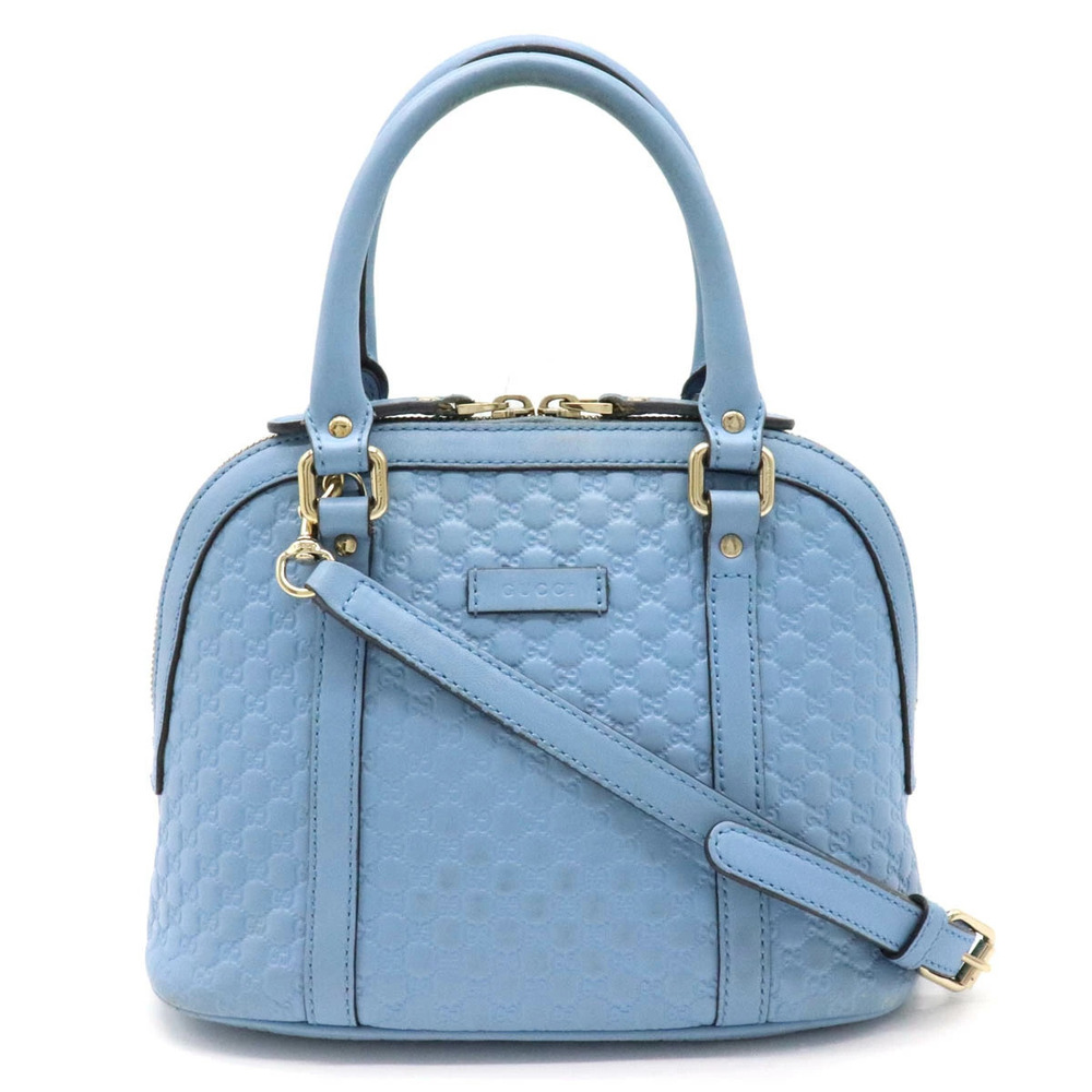 Gucci GG Microguccissima 2way Shoulder Bag Leather Blue